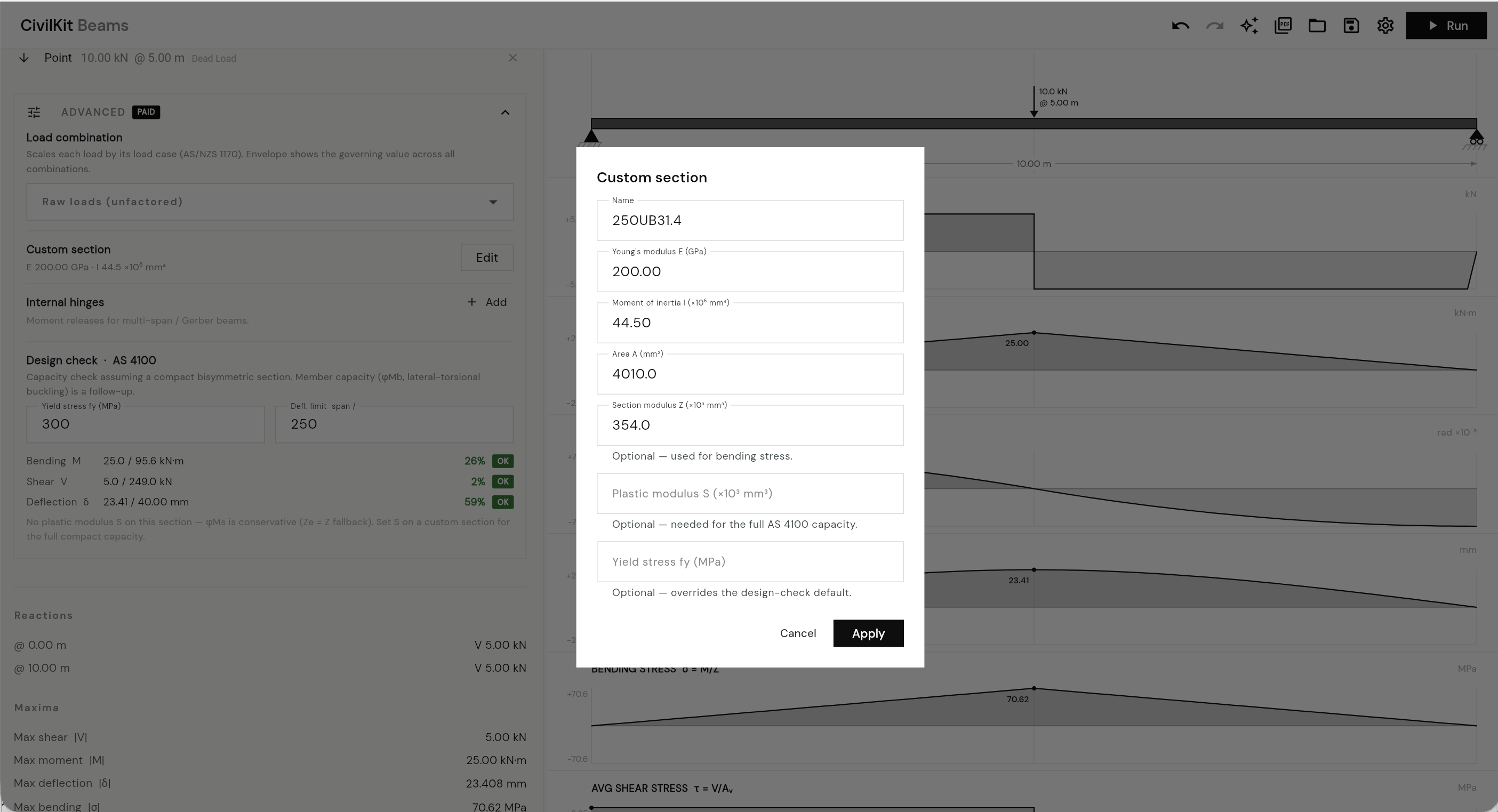 CivilKit Beams screenshot 6