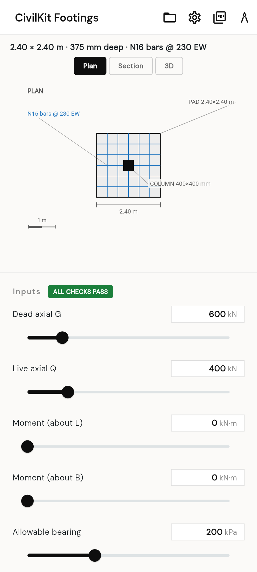 CivilKit Footings screenshot 4
