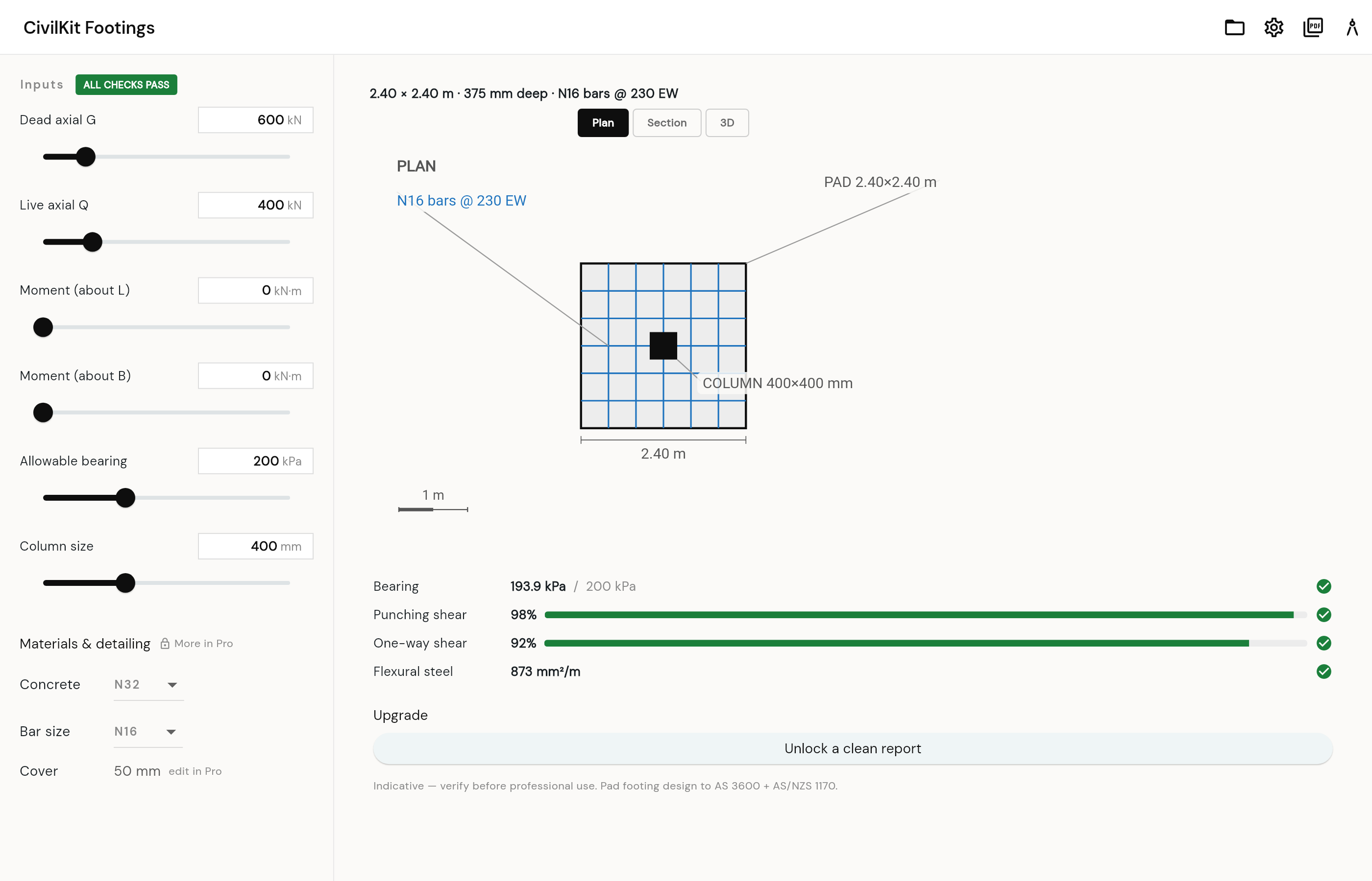 CivilKit Footings screenshot 1